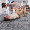 Kumasinova Stain-Resistant Area Rug, Non-Shedding Blue/Grey Door Mat,Kid & Pet-Friendly, Oriental Area Rug for Living Room,Latex-Free Cotton Backing - 2 of 4