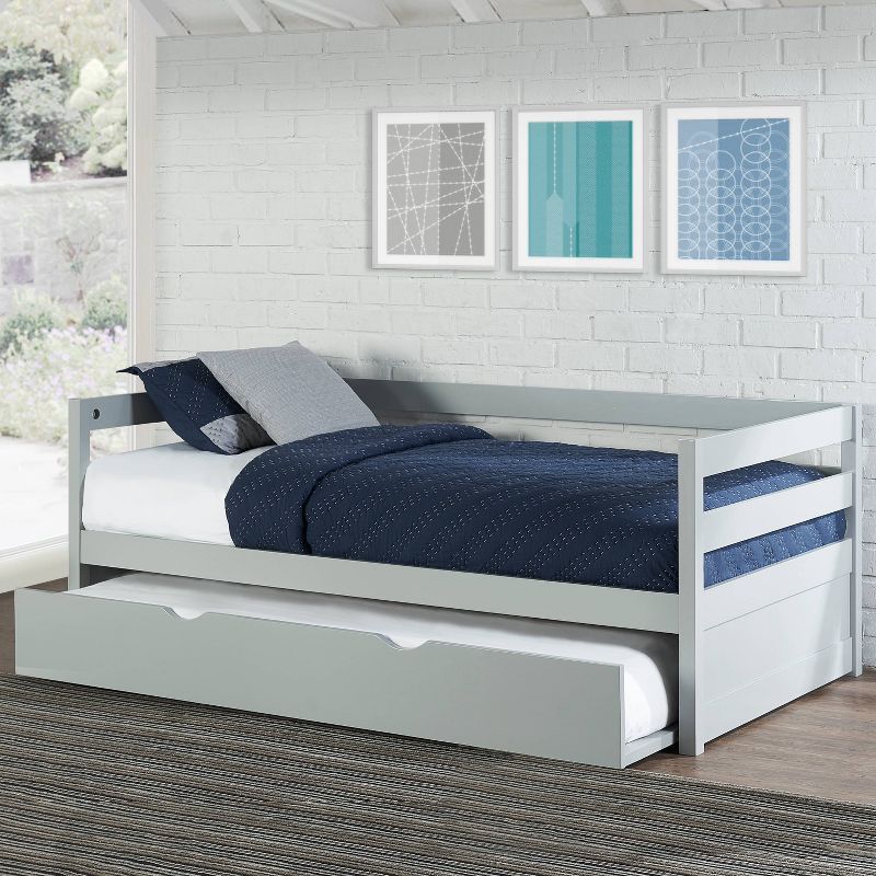 Twin Kids&#39; Caspian Daybed with Trundle Gray - Hillsdale Furniture, 3 of 15