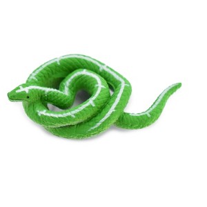 Collectible Wildlife Gifts | Snake, Emerald Boa, Coiled, Rubber Reptile, Educational, Realistic Hand Painted,  Model,   Gift,     2 1/2"      F089 B43 - 1 of 4