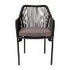 Emma and Oliver Woven All-Weather Outdoor Two-Piece Club Chair Set with Coordinating Cushions for Porch, Backyard and Patio - image 3 of 4