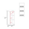 Vynxaria 43" Tall One-Door Wall Cabinet, Medicine Cabinet, White, 16" W x 43" H - 3 of 4