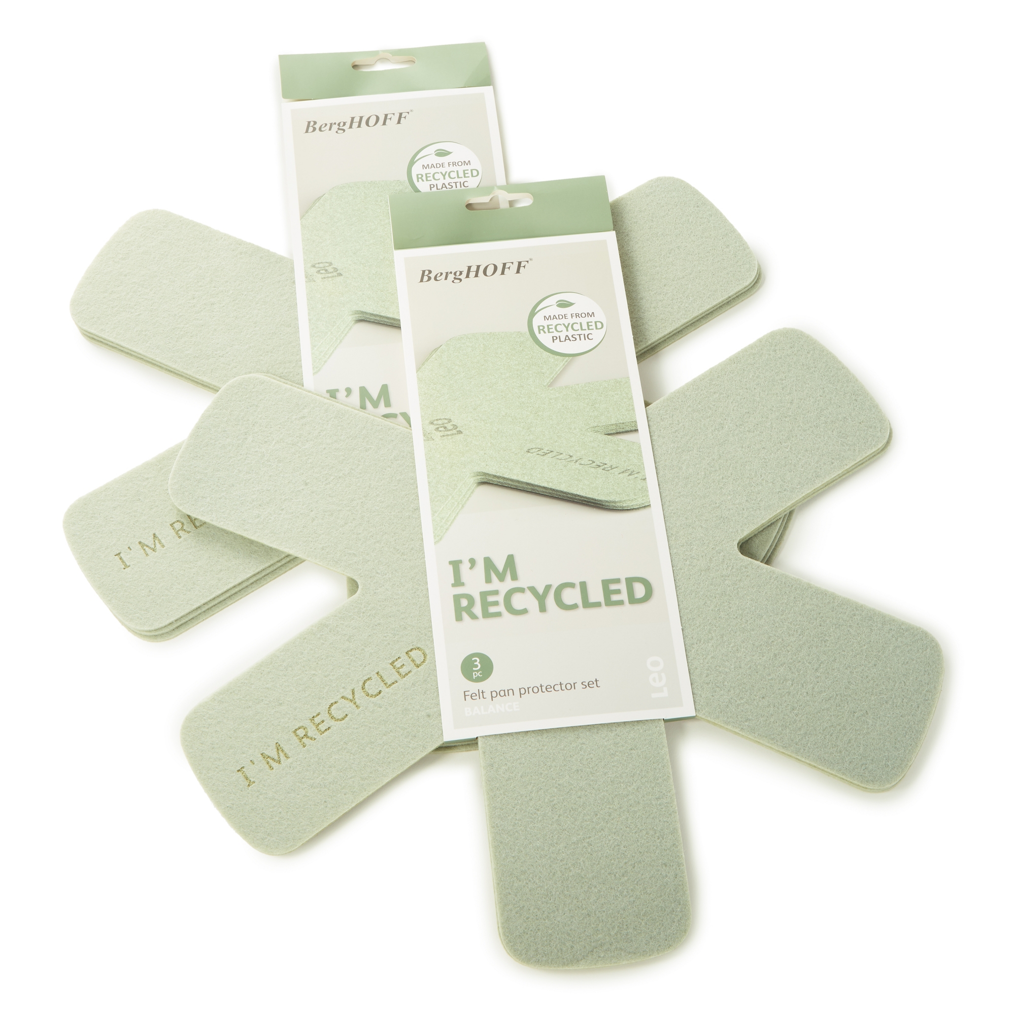 BergHOFF Balance 6Pc Felt Pan Protector Set 15", Recycled Material