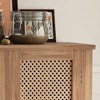 High Freestanding Tall Kitchen Pantry, Kitchen Pantry Storage Cabinet with Rattan Doors, Adjustable Shelf and 2 Drawers, Freestanding Cupboard - 4 of 4