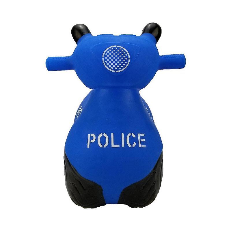 BounceZiez Inflatable Bouncy Ride-On Hopper with Pump - Police Car, 4 of 5