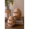 Rattan Easter Eggs, 11"H Handwoven Decorative Accents, Natural Brown Finish, Set of Two by Kalalou - 3 of 3