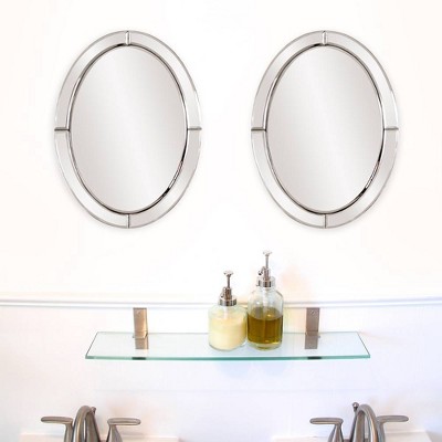 Elegant Oval Frameless Full-Length Mirror, 9"x13"