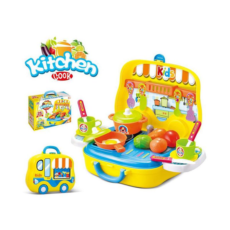 Ready! Set! Play! Link 24 Piece Little Chef Portable Kitchen & Food Truck Playset, 4 of 5