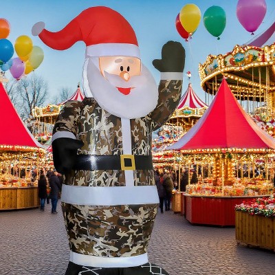 Hrinhom 8FT Santa Claus,Outdoor Christmas Inflatables Decorations