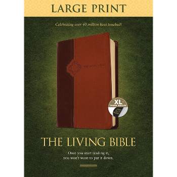 The Living Bible Large Print Edition, Tutone - (Leather Bound)