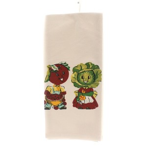 Decorative Towel Mr  Mrs Vegetable Kitchen Vintage 100% Cotton Vl01 24.0 Inch Mr  Mrs Vegetable Kitchen Towel Vintage Flour Sack 100% Cotton Kitchen - 1 of 3