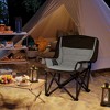 Outsunny Camping Chair for Adults, Portable Folding Camping Chair w/ Side Pockets, Cup Holders, Carry Bag for Backyard, Fishing & Sports - 2 of 4