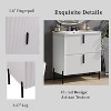 KWPZQEB 30" Modern Bathroom Vanity with Ceramic Sink, Vanity Cabinet w/ 2 Full-Extension Drawers & Vertical Pulls,Fluted Design Bath Vanity Sink Combo - 4 of 4