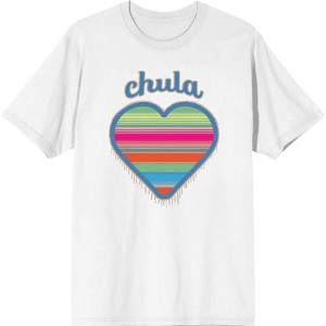 Chula Mexican Woven Heart Sarape Adult Crew Neck Short Sleeve Tee - 1 of 2