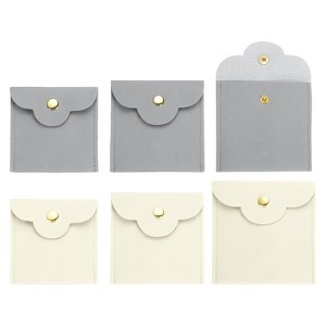 Unique Bargains Microfiber Soft Mini Jewelry Storage Pouches 2 Pcs - 1 of 4