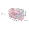 Unique Bargains Women's Portable Sequin Heart Makeup Bag Blue Pink 1 Pc - 2 of 3