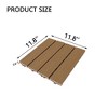 11 Pieces of 11.7" x 11.7" Square Plastic Wood Deck Tiles for Outdoor Terrace Flooring, Burlywood Color - 4 of 4