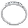 Pompeii3 10k White Gold 1/10ct Diamond Anniversary Wedding Promise Ring High Polished - 3 of 4