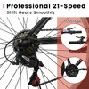 YONWAY 24 Inch Carbon Steel Frame Mountain Bike, Front Suspension Sport Bicycle, 21-Speed Dual V-Brake for City Commuters and Short Trip - 4 of 4