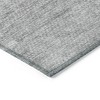 Silver Gray And Ivory Striped Washable Indoor Outdoor Area Rug - 4 of 4