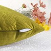 Unique Bargains Decorative Soft Velvet Knitted Square Invisible Zipper Throw Pillow Covers 2 Pcs - 4 of 4