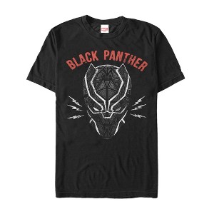 Men's Marvel Black Panther Lightning Bolt Mask T-Shirt - 1 of 4