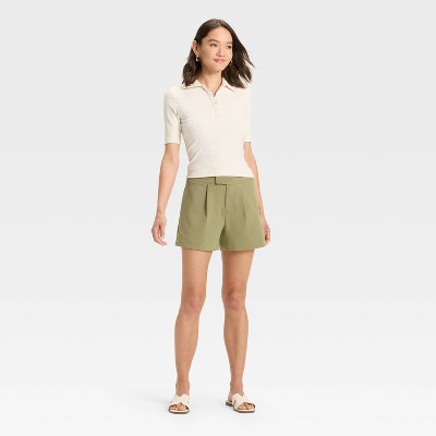 Women's High-Rise Tailored Shorts - A New Day