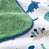 Jersey Knit Reversible Faux Fur Blanket Dinos - Cloud Island™ Blue/Green - 3 of 4