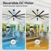 Airsurfer 84" Black Ceiling Fan with 3 Colors LED Light and Remote Control,9 Blades Ceiling Fan with 6 Speeds Reversible Quiet Motor & Memory Function - 4 of 4