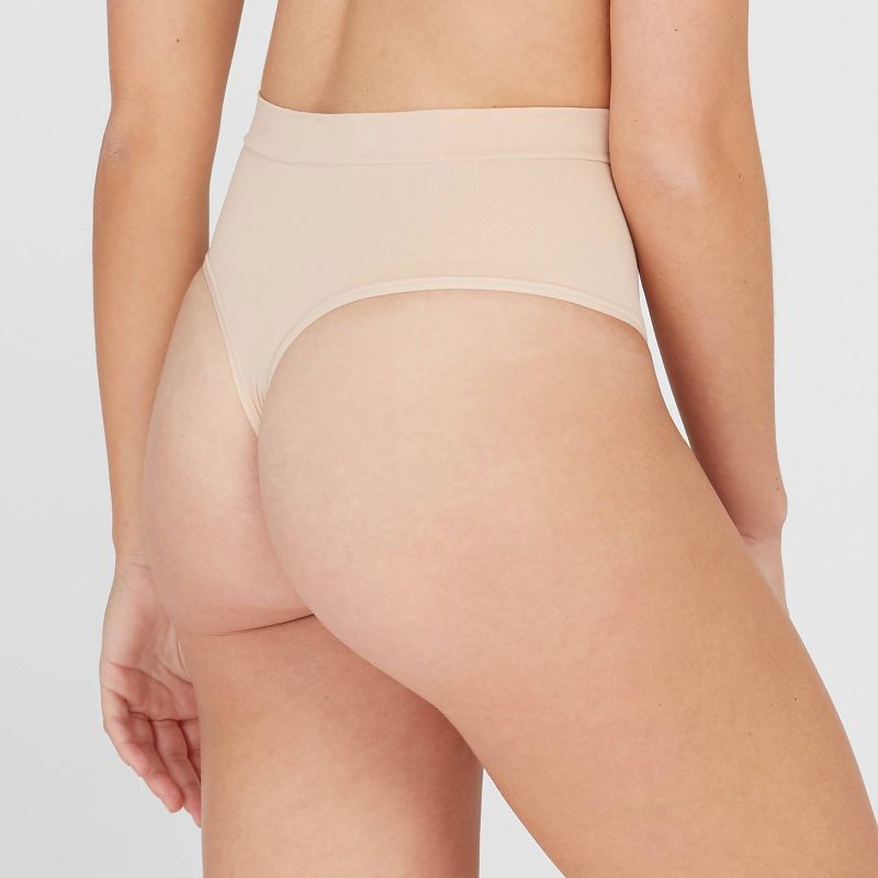 ASSETS by SPANX Women's All Around Smoothers Thong, 3 of 4