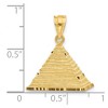 Black Bow Jewelry 14k Yellow Gold Satin and Diamond Cut Pyramid Pendant - 4 of 4