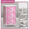 Sorbus Nightstand with 3 Drawers - Steel Frame, Wood Top & Easy Pull Fabric Bins - Perfect for Home, Bedroom, Office & College Dorm - 3 of 4