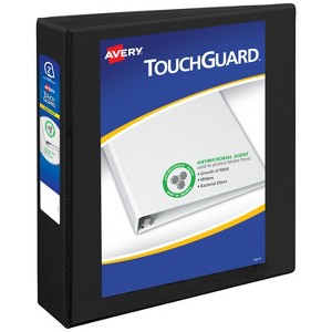 Avery TouchGuard Protection View 3 Ring Binder, Clear View Cover, 2" Slant Rings, 1 Black Binder (17119) - 1 of 4