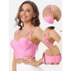 INSPIRE CHIC Women's Adjustable Straps Push-Up Underwire Triangle Cross Bralette - 3 of 4