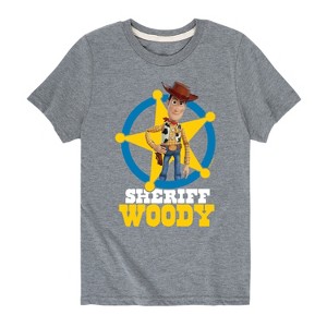 Boys' - Toy Story - Sheriff Woody Badge Short Sleeve Graphic T-Shirt - 1 of 4
