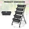 Tangkula 5-Layer Vertical Raised Garden Bed with Wheels Drainage Holes Freestanding Planter with Container Boxes Black - 4 of 4