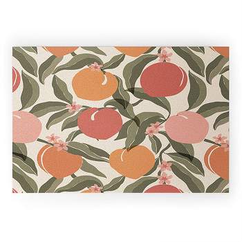 Cuss Yeah Designs Abstract Peaches 36" x 24" Welcome Mat - Society6