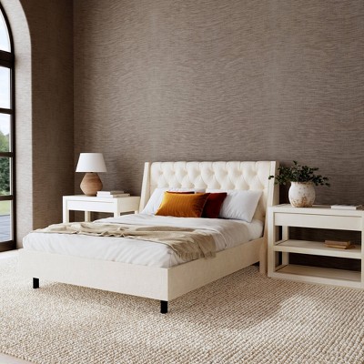 Gilford Wingback Platform Bed in Linen - Threshold™