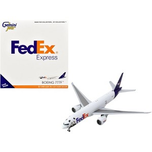 Boeing 777F Commercial Aircraft "Federal Express" (N886FD) White with Purple Tail 1/400 Diecast Model Airplane by GeminiJets - 1 of 3