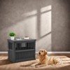 Bencmate Pet Crates and Houses Slanted Roof Dog Crate Lockable Gate Optimal Airflow Easy Setup for Living Room Patio, Blue, 29.65"*21.34"*25.28" - 2 of 4