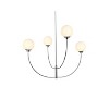 Elegant Lighting Nyomi 30-Inch Satin Gold Chandelier with Floating Design - 3 of 4