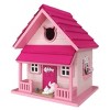 Home Bazaar 9" Kitty Cottage Bird House Pink - 2 of 3
