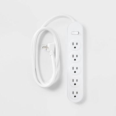 5 Outlet Power Strip 6' Cord White - Heyday™ : Target