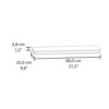 FONTOI 2PCS Storage Shelf Wall Mounted, Floating Shelf for Living Room Bathroom, Home Decor, Taupe, 31.5"*1.5"*9.8" - 3 of 4