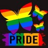 Adult Design By Humans Rainbow Butterflies Rainbow Pride By dnlribeiro88 T-Shirt - 2 of 2
