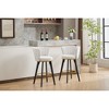 SKRAN 360° Swivel Velvet Bar Stools Set of 2 with Curved Backrest & Round Footrest & Elegant Metal Base for Kitchen Island Bar Club - 2 of 4