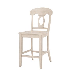South Hill Napoleon Back 24 in. Counter Chair (Set of 2) - Antique White - Inspire Q
