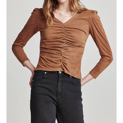 Women's Shay Long Sleeve Shirred Front Top - Another Love