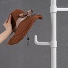 Adjustable laundry rod clothes drying rack DIY floor pull rod storage box suitable for indoor and balcony black - 2 of 4