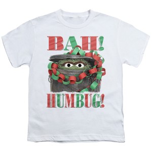 Boys' Sesame Street Oscar The Grouch Bah Humbug Christmas T-Shirt - 1 of 4