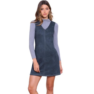 Jess by Meiko Women's Sleeveless Faux Suede Mini Dress